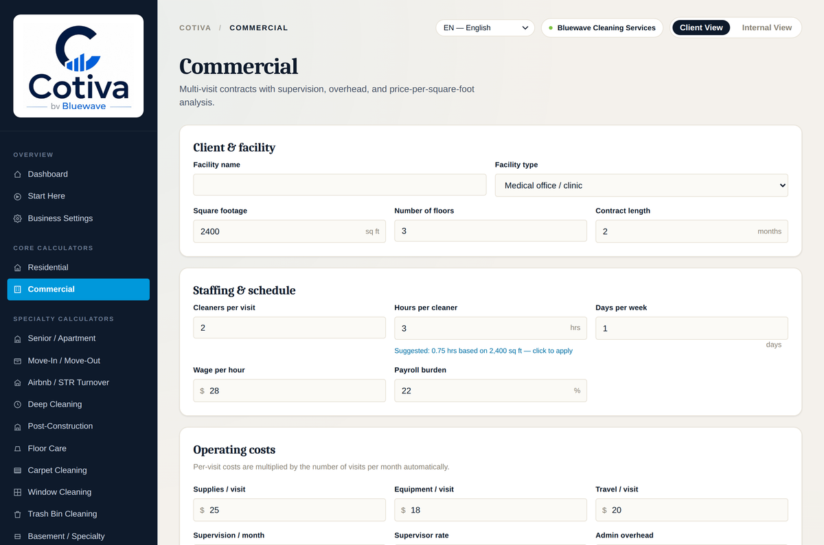 Commercial calculator
